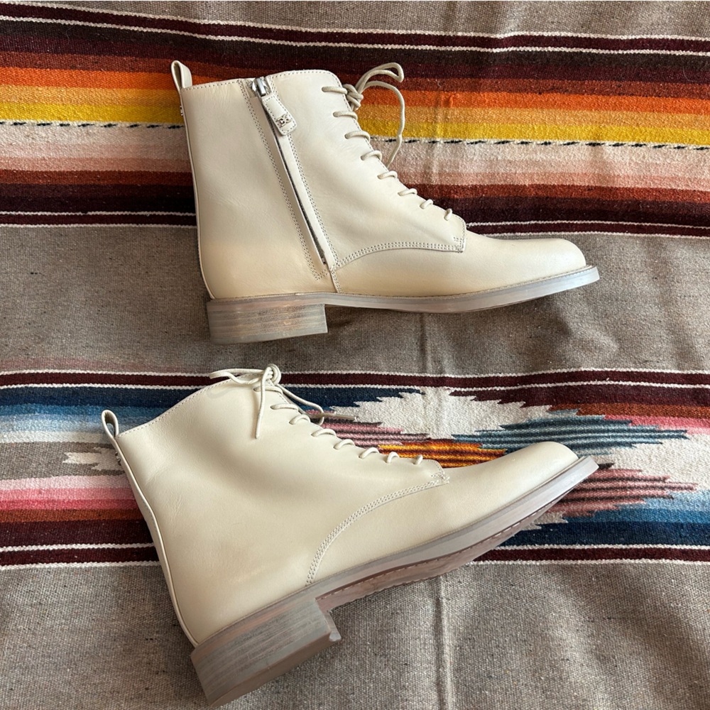 Sam Edelman Lace Up Leather Boots - Picture 5 of 11